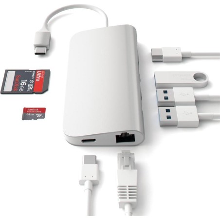 Satechi TYPE-C silver Multi-Port w 4K